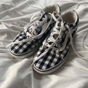 Womens Gingham Vans Old Skool